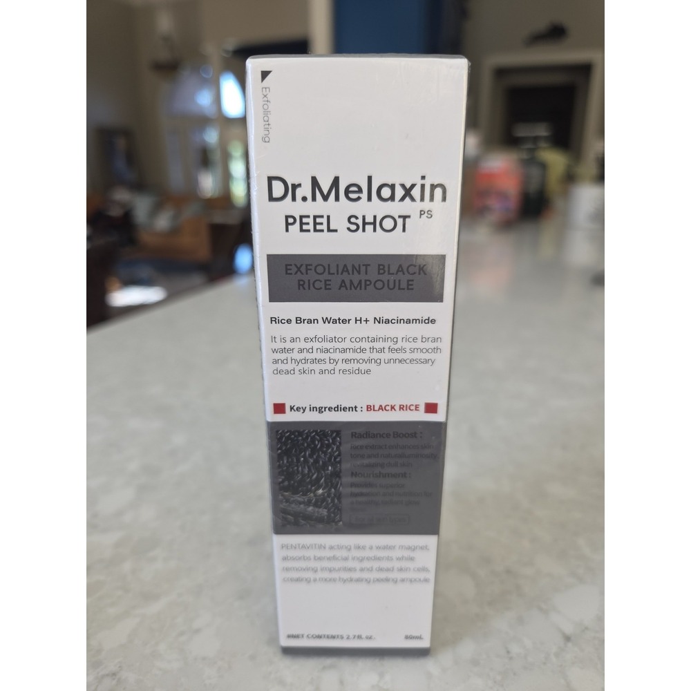 Dr. Melaxin Peel Shot Exfoliant Black Rice Ampoule 2.7 fl oz (80 ml) Niacinamide - Picture 2 of 8